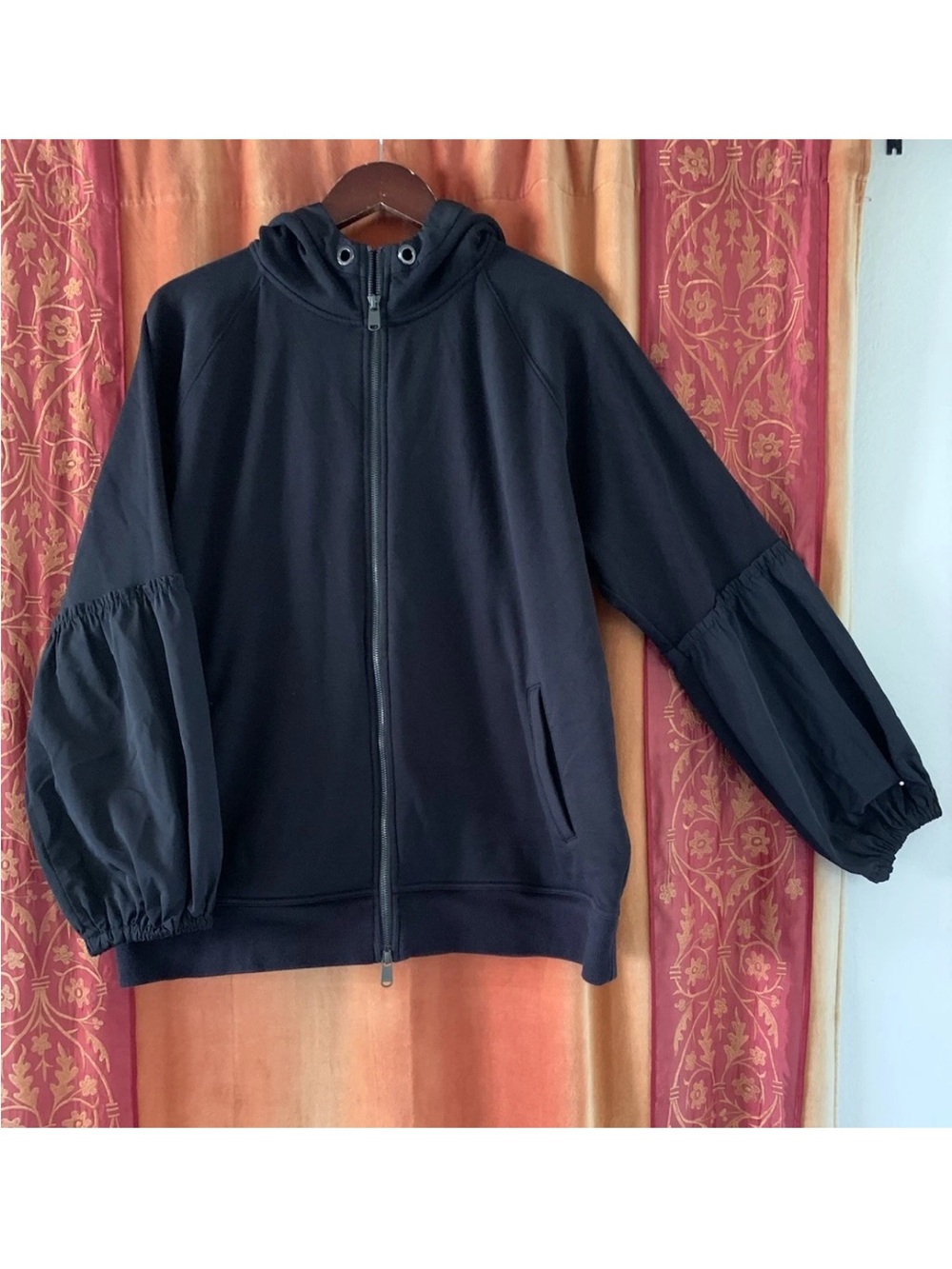 Athleta Hooded Zip-Front Bomber Jacket on my way triumph - Picture 3 of 16